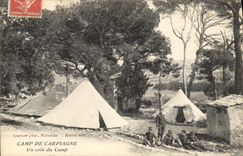 VINTAGE POSTCARD Militaria Camp of Carpiagne a corner of the camp