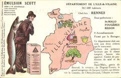 CPA Emulsion Scott Poisson Departement Ille et Vilaine Rennes St Malo Fougeres Redon