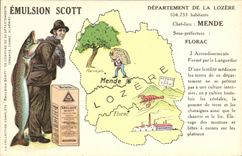 CPA Emulsion Scott Poisson Departement Lozere Mende Florac