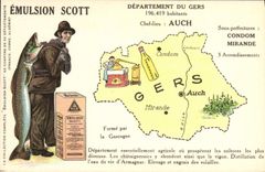 VINTAGE POSTCARD Emulsion Scott Poisson Department Gers Mirande Condom