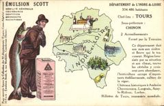 CPA Emulsion Scott Poisson Departement Indre et Loire Tours Chinon