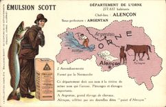CPA Emulsion Scott Poisson Departement Orne Alencon cheval 
