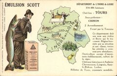 CPA Emulsion Scott Poisson Departement Indre et loire Tours Chinon 