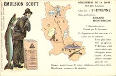 CPA Emulsion Scott Poisson Departement Loire St Etienne Roanne Montbrison