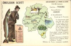 CPA Emulsion Scott Poisson Departement Indre et Loire Tours Chinon 