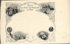 VINTAGE POSTCARD Shorthand Union of the companies of Shorthand of France TOP
