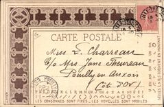 VINTAGE POSTCARD Shorthand Duploye Bird TOP