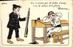 CPA Ecriture Ecolier Waterman TOP 