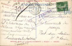 El teléfono de la POSTAL de la VENDIMIA en guerra llama por teléfono al poste militar Militaria