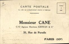CPA Photographie Assurace Appareil Leica de Leitz Lloyd's de Londres Cane Agence Kirwan Rue de Paradis Paris TOP