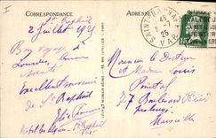 El barco de la POSTAL de la VENDIMIA pesca Raphael santo el puerto y la iglesia