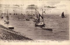 CPA Bateau Peche Saint Valery sur Somme Rentree des Sauterelliers