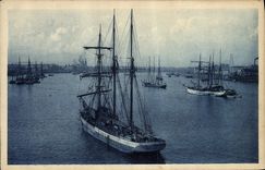 El barco de la POSTAL de la VENDIMIA pesca Burdeos los barcos de pesca al bacalado en caminos