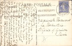 VINTAGE POSTCARD Bateau Fishes Cannes the port and the Mount Knight