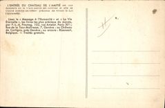 CPA L'entree du chateau de l'amitie