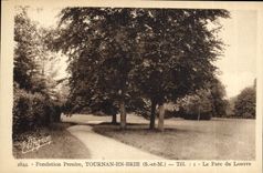 VINTAGE POSTCARD Foundation Pereire Tournan in Brie the park of Louvre