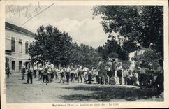 VINTAGE POSTCARD Salernes Institute in the open air court