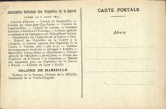 VINTAGE POSTCARD Orphan of War August 1914 On the terrace of the castle of Apple