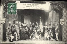 CPA Cercle ouvrier Saint Thomas Reims 1909 Jeanne d'Arc Jeanne prie avant la bataille