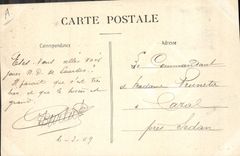 POSTAL de la VENDIMIA que trabaja las peticiones 1909 de Jeanne del arco del d de Cercle Santo Tomás Reims Jeanne antes de la batalla