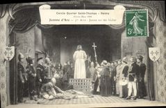 VINTAGE POSTCARD working Circle Holy Thomas Rheims 1909 Jeanne d' Arc Jeanne on her roughing-hew