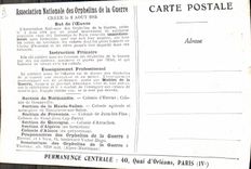 VINTAGE POSTCARD Orphan of the war Meal in the open air in December