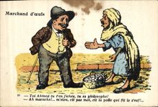 VINTAGE POSTCARD Fantasy Commercial Illustrator of eggs