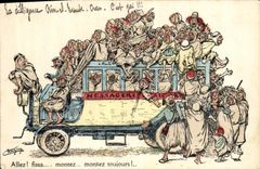 CPA Fantaisie Illustrateur la diligence Ain Oran 