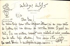 CPA Fantaisie Illustrateur la diligence Ain Oran 