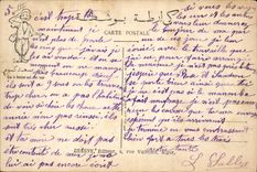 VINTAGE POSTCARD Fantasy Illustrator On the telephone