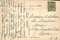 CPA Fantaisie Illustrateur Sidi Mohamed sur Burnousplan Avion