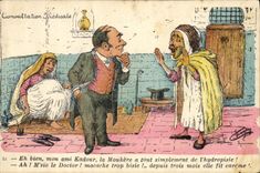 CPA Fantaisie Illustrateur Consultation medicale Docteur 