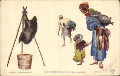 VINTAGE POSTCARD Fantasy Illustrator water carriers Southern Algerian