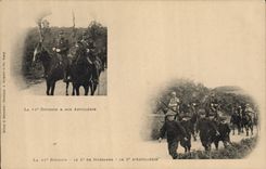 VINTAGE POSTCARD Militaria the 11th division and its artillery Hussards Artillery