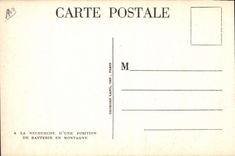 CPA Militaria A la recherche d'une position de batterie en montagne 