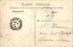 CPA Militaria camp de Chalons Le 155 court Piece prete !