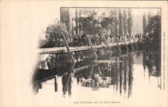 CPA Militaria Une batterie sur le pont Birago 