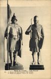 VINTAGE POSTCARD Militaria Paris Musee of the army Salle Bayard Reigns of Charlemagne Hugues Capet