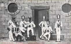 VINTAGE POSTCARD Militaria 37eme of infantry Regiment of Turenne 1816