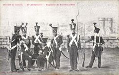 VINTAGE POSTCARD Militaria 37eme of infantry Regiment of Turenne 1830
