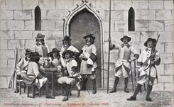 CPA Militaria 37eme d'infanterie Regiment de Turenne 1690 Mousquetaires