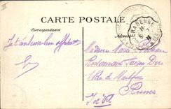 CPA Militaria Camp de Coetquidan Une tente et ses habitants