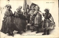 CPA Folklore Savoie Danse savoyarde 