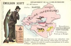 VINTAGE POSTCARD Emulsion Scott Department the Lower Loire Nantes Chateaubriant Saint Nazaire