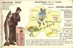 VINTAGE POSTCARD Emulsion Scott Department the Marne Trawl-nets on the Marne Epernay Rheims Vitry François