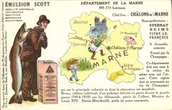 CPA Emulsion Scott Departement Marne Epernay Reims Vitry le Francois