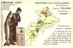 VINTAGE POSTCARD Emulsion Scott Department Haute-Garonne Toulouse St Gaudens
