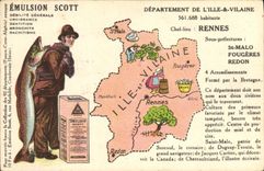 CPA Emulsion Scott Departement Ille et Vilaine Renne St Malo Fougeres Redon