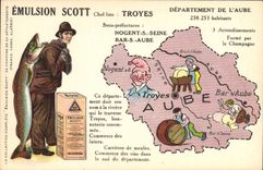 VINTAGE POSTCARD Emulsion Scott Department Nogent Paddle on the Seine Bar on Paddle