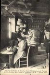 VINTAGE POSTCARD Ceramic Poterie a corner of moulding shop of the manufacture of art Delphin Massier has Vallauris TOP
